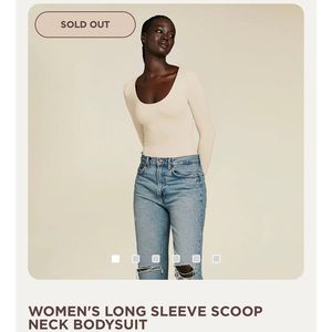 Bone scoop neck NUUDS bodysuit NWOT- currently sold out in every size and color